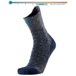 Chaussettes Therm-Ic Trekking Ultracool Linen Crew Bleu Marine Gris