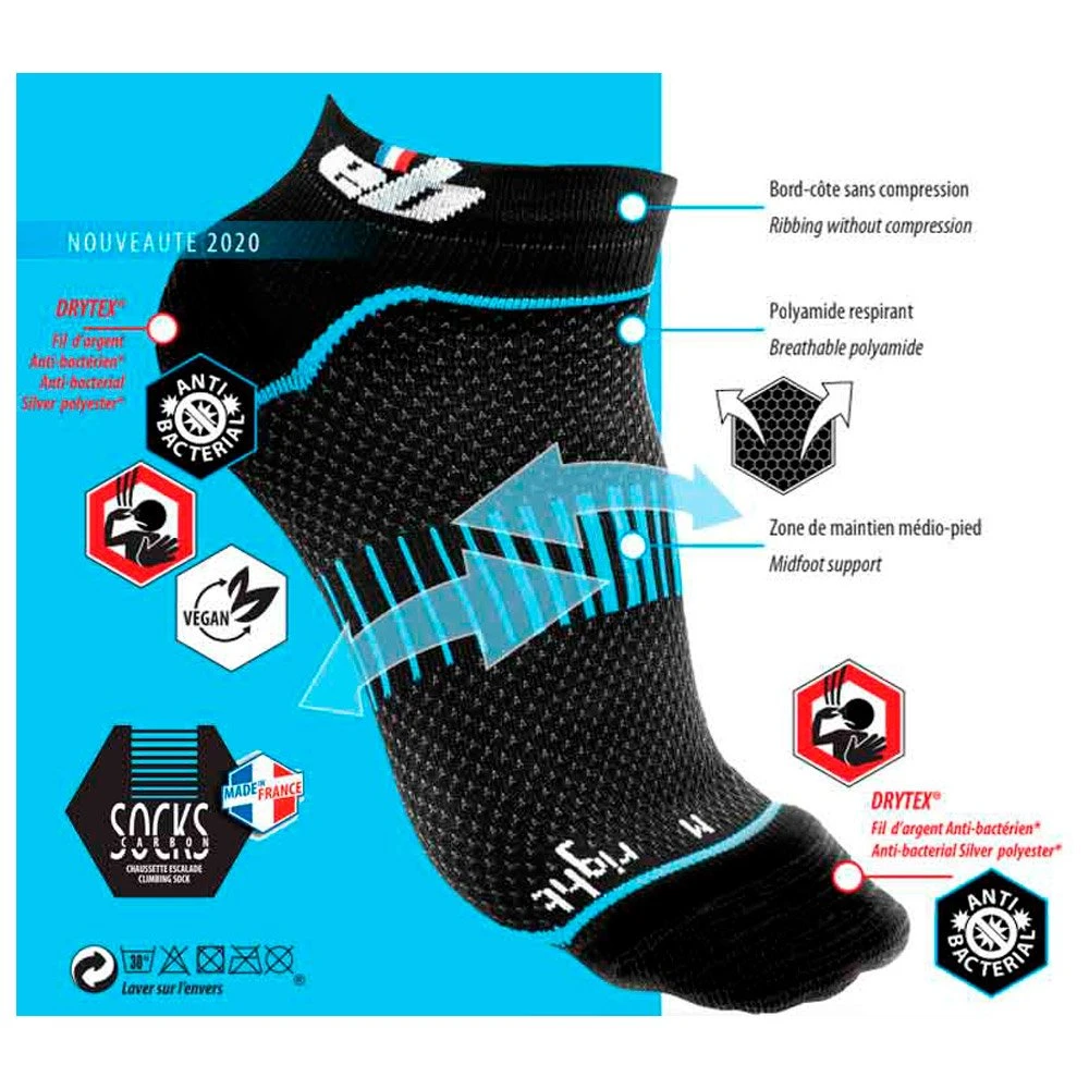 Chaussettes EB Carbon Socks Noir Bleu Chaussettes EB Carbon Socks Noir Bleu -Ski Matériel Promotion Magasin 57264eccd1f9e10c0e3320b29d56c2767cf6b583 E2200EBACC2210134 10