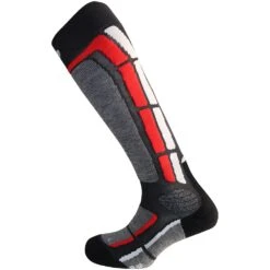 Chaussettes Monnet Backside Gris Rouge